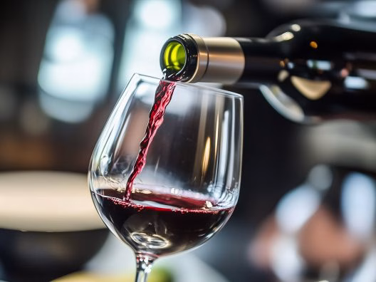 Service de vin rouge dans un verre élégant lors d'un diner croisière raffiné sur la Seine | Paris en Scène